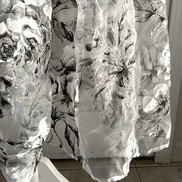 WEDDING GUEST OR BRIDESMAID FLORAL OFF SHOULDER  FIT & FLARE DRESS SZ 6 - Picture 11 of 12